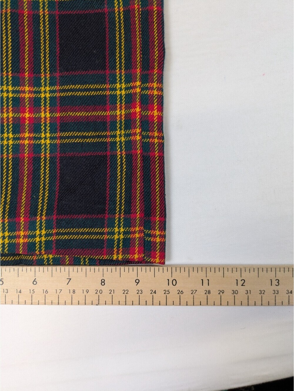 John Pomer Men 32x28 Black Multi Tartan Plaid Vintage Wool Dress Trousers - Picture 7 of 9